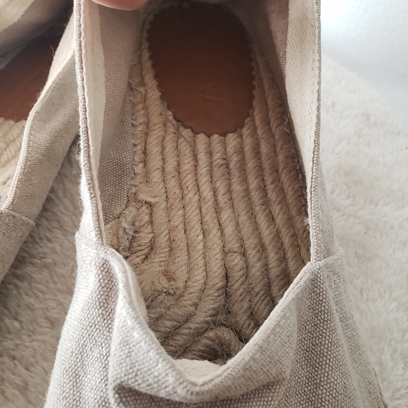 J. Crew Canvas Espadrilles Flats Made In Spain Natural 10 Jute - Picture 3 of 10